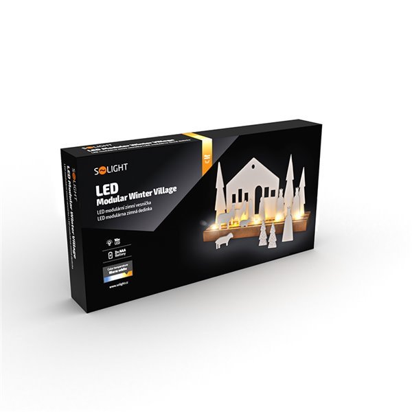 Solight LED zimná dedinka, modulárna, 14x prvkov, 10x LED, 2x AAA - Image 7