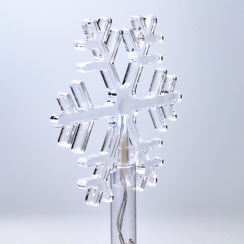 Solight LED záhradné osvetlenie, snehové vločky, 5ks, 15x LED, zapichovacie, 3xAA - Image 4