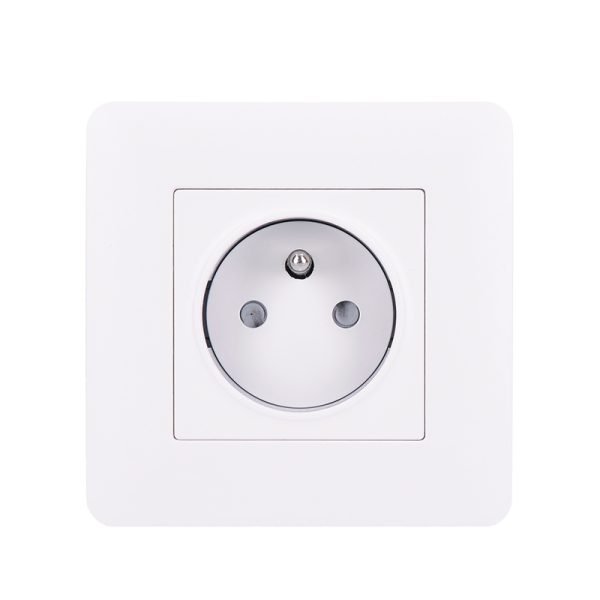 Solight zásuvka Slim PUSH, bezpečnostný posuvný stred, biela - Image 4