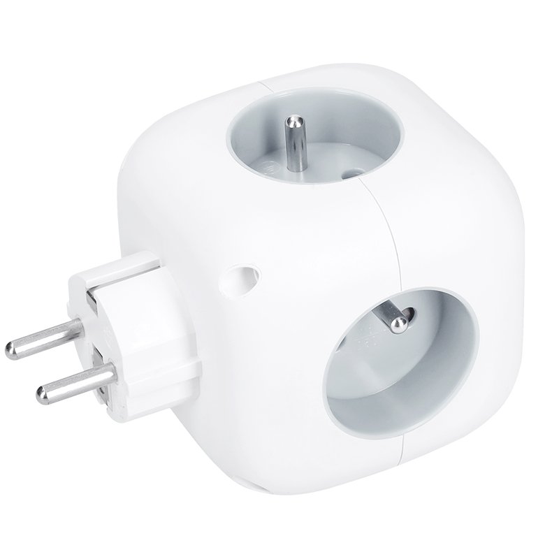 Solight rozbočka kocka, 3x 16A + USB A+C, biela, vypínač - Image 4