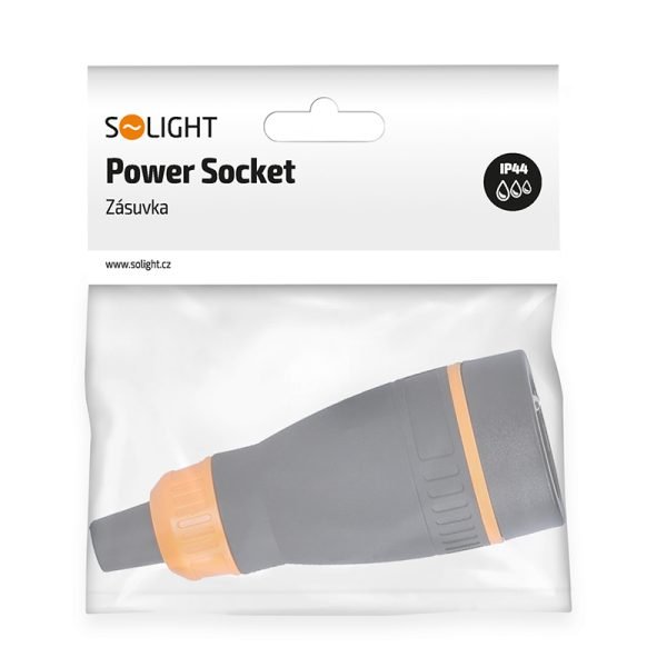 Solight zásuvka do vlhka, priama, IP40, čierna-oranžová - Image 7