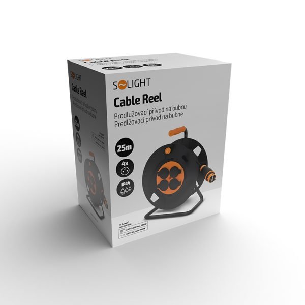Solight 4z predlžovací prívod - na bubne, 25m guma  H07RN-F, 3x 2,5mm2, IP44 - Image 3
