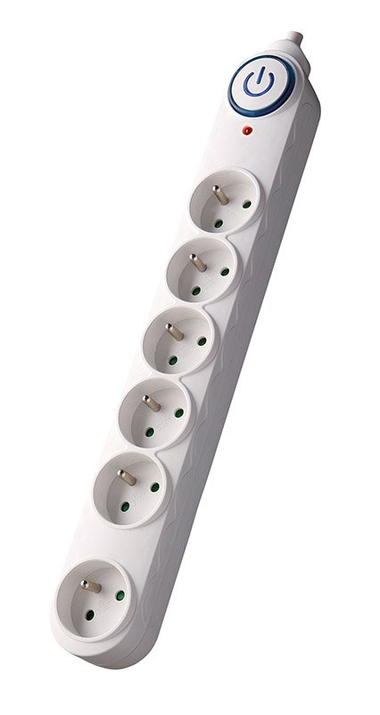 Solight prepäťová ochrana, 150J, 6 zásuviek, 1,5m, biela - Image 4
