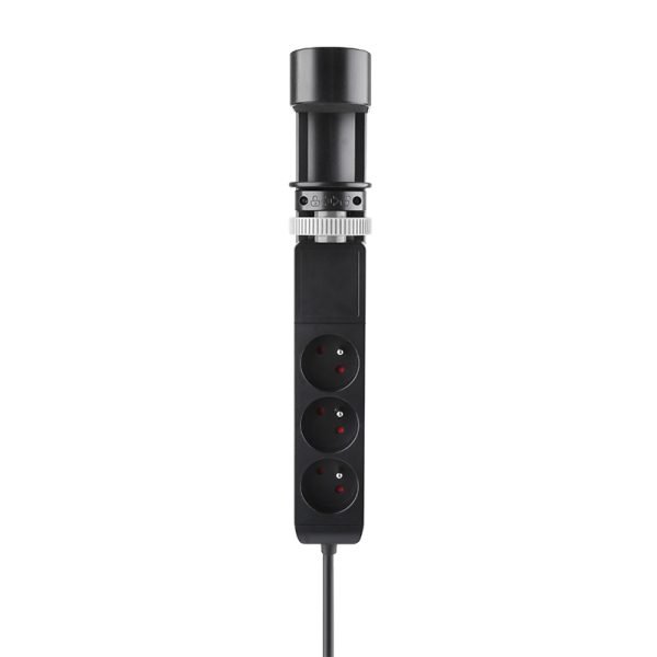Solight 3z + USB A+C prenosné stolné zásuvky, 2m, čierna, USB rýchlonabíjačka 20W PD - Image 3