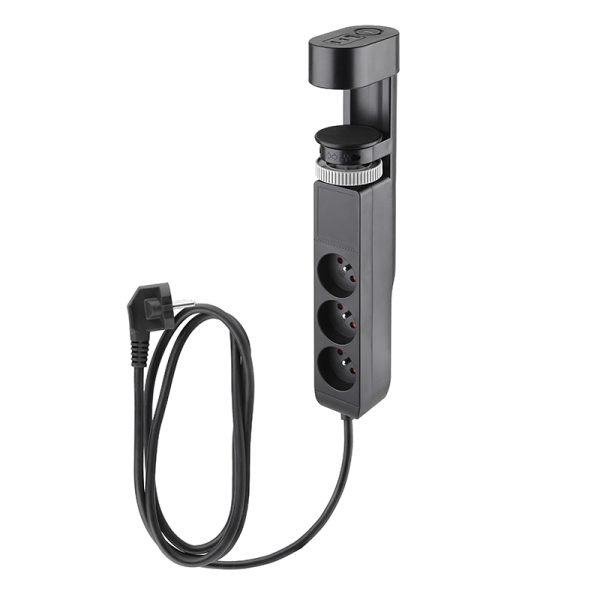 Solight 3z + USB A+C prenosné stolné zásuvky, 2m, čierna, USB rýchlonabíjačka 20W PD - Image 6