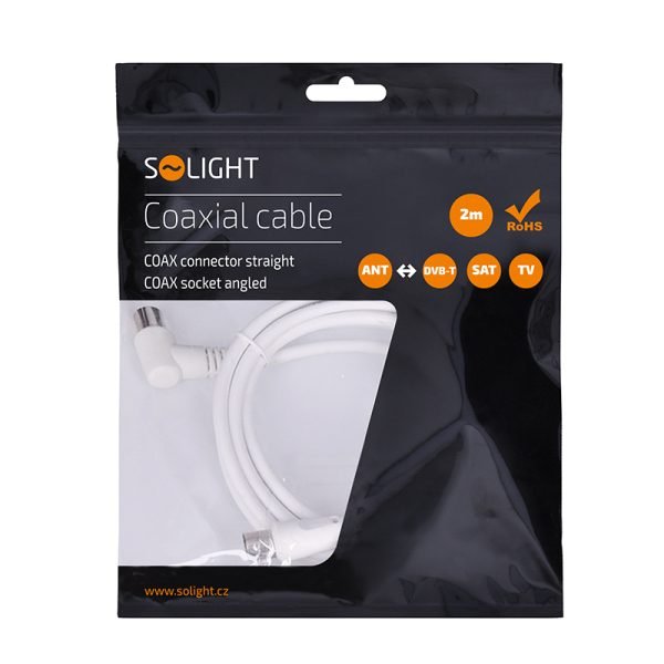 Solight anténny koaxiálny kábel, kombinované konektory, 2m, sáčok - Image 2
