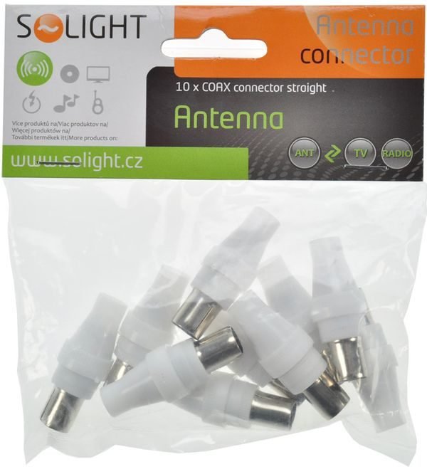 Solight anténny COAX konektor priamy - typ Taliansko, 10ks, sáčok - Image 3