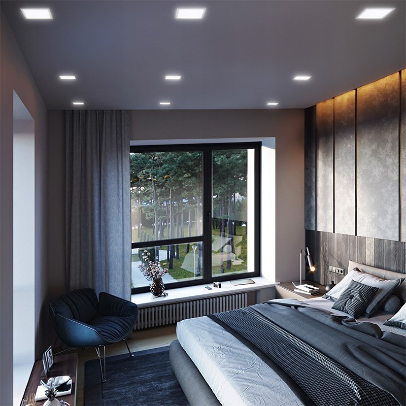 Solight LED mini panel CCT, podhľadový, 12W, 900lm, 3000K, 4000K, 6000K, štvorcový - Image 8