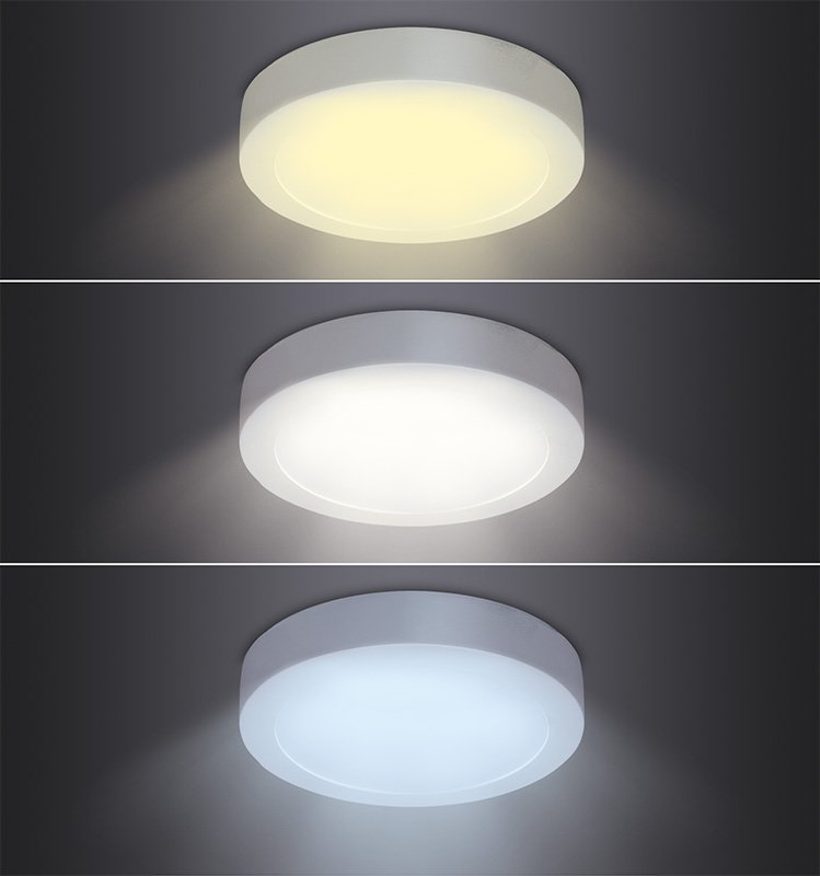 Solight LED mini panel CCT, prisazený, 12W, 900lm, 3000K, 4000K, 6000K, okrúhly - Image 6