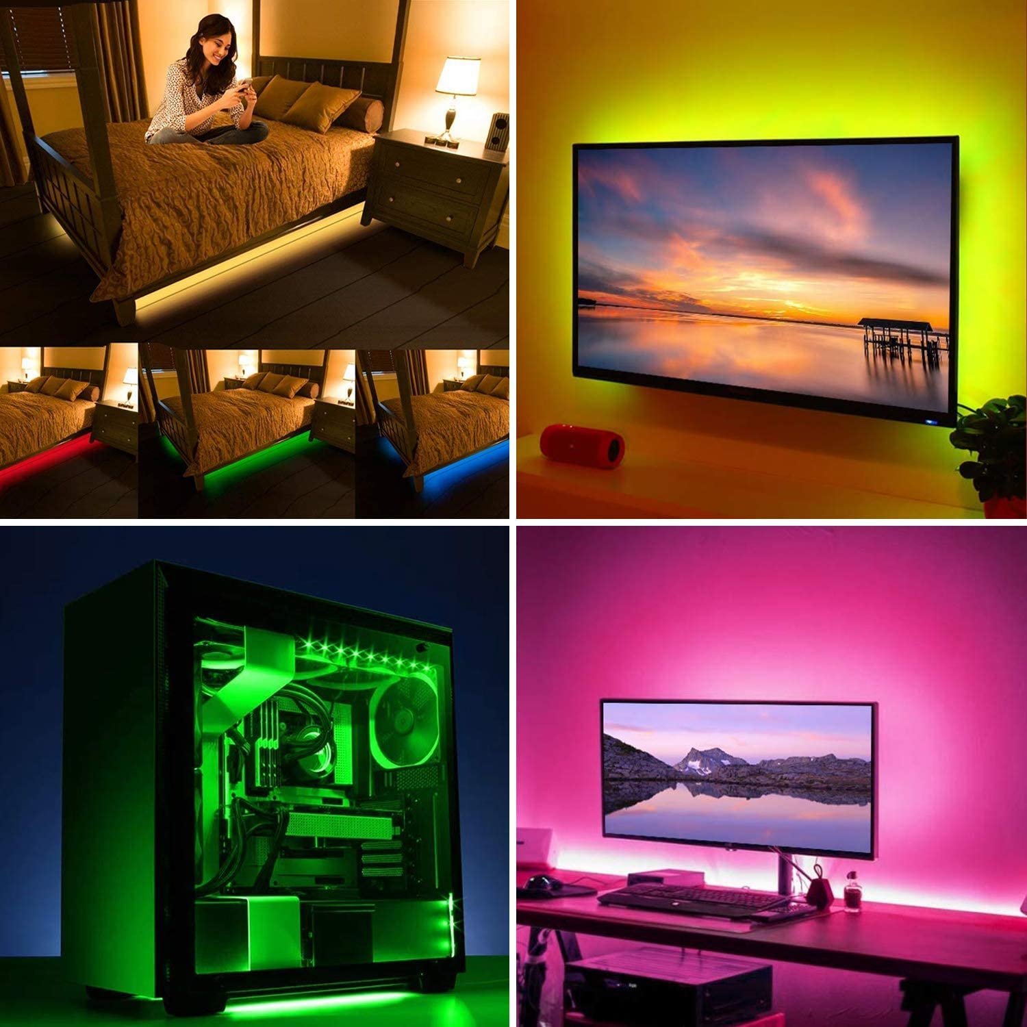 Solight LED RGB pásik pre TV, 2 x 50cm, USB, vypínač, diaľkový ovládač - Image 5
