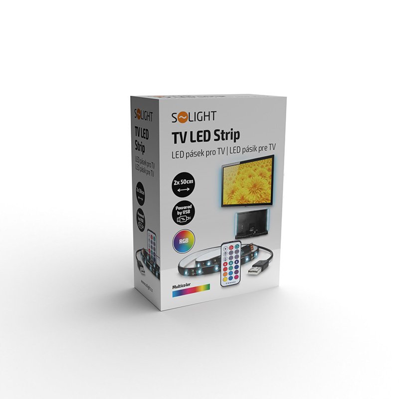 Solight LED RGB pásik pre TV, 2 x 50cm, USB, vypínač, diaľkový ovládač - Image 11