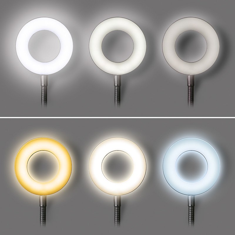 Solight LED stmievateľná stolná lampička s klipom, 300lm, nastaviteľná teplota svetla, USB - Image 3