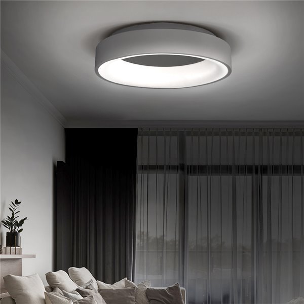 Solight LED stropné svetlo okrúhle Treviso, 48W, 2880lm, stmievateľné, diaľkové ovládanie, sivá - Image 3