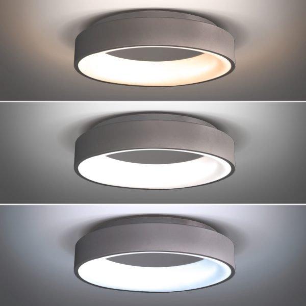 Solight LED stropné svetlo okrúhle Treviso, 48W, 2880lm, stmievateľné, diaľkové ovládanie, sivá - Image 6