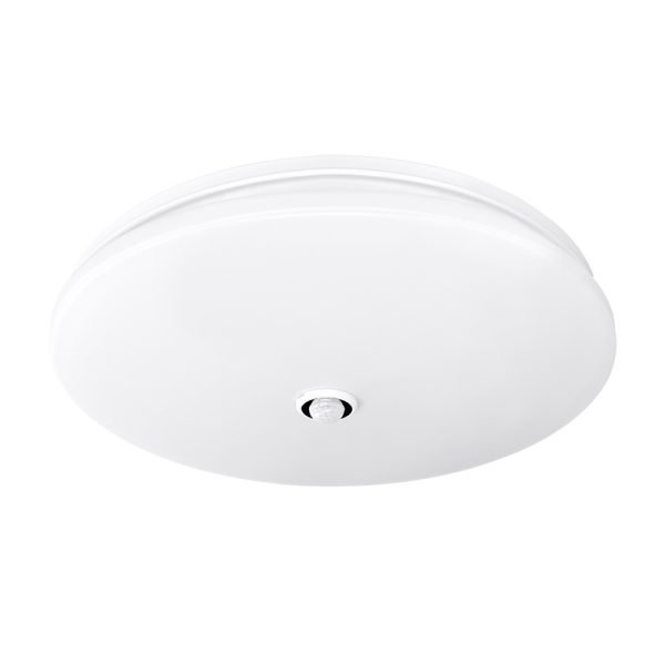 Solight LED stropné svietidlo PLAIN s PIR senzorom, 18W, 1260lm, 3000K, okrúhle, 33cm