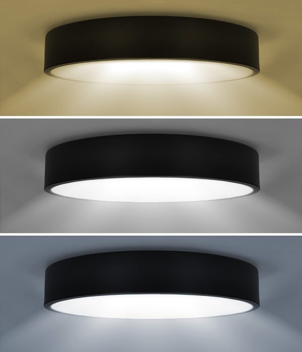 Solight LED stropné osvetlenie LECCE, 3CCT, 36W, 2100lm, 30cm, 3000/4000/6000K, čierna - Image 9