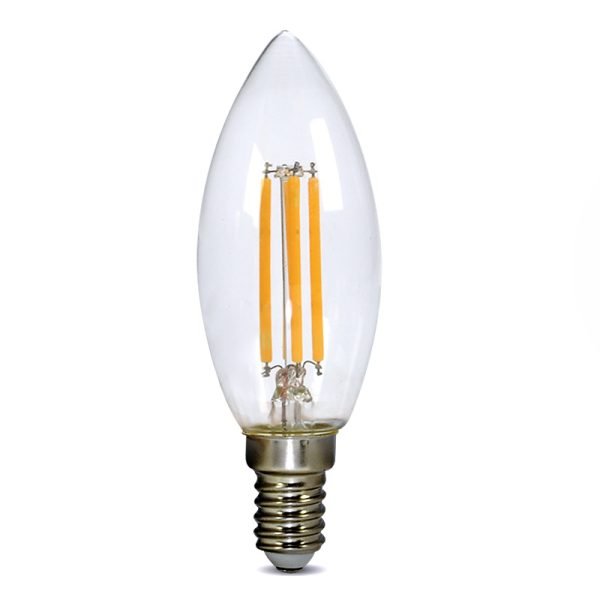 Solight LED žiarovka retro, sviečka 4W, E14, 3000K, 360°, 440lm